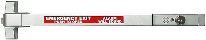 Dynasty Hardware Commercial Door Push Bar Panic Exit Device with Alarm Sprayed Aluminum