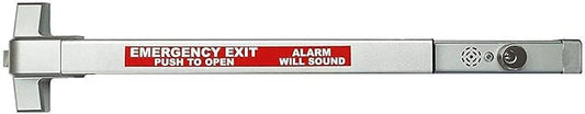 Dynasty Hardware Commercial Door Push Bar Panic Exit Device with Alarm Sprayed Aluminum