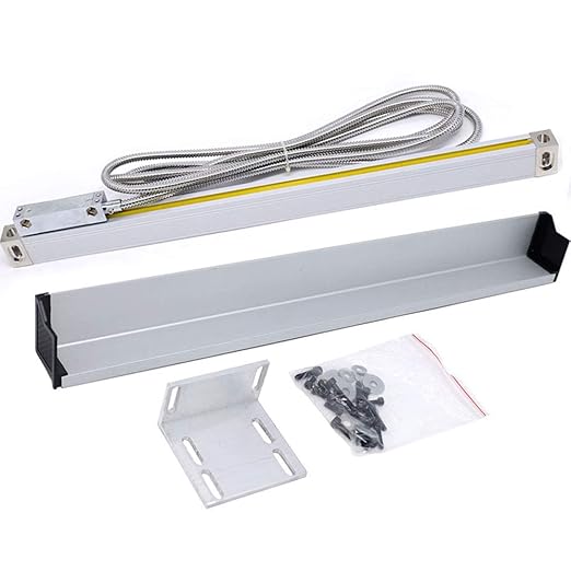 TOAUTO Digital Readout DRO 400mm 16", LCD Display 1um Glass Linear Scale Meter for CNC Milling Lathe EDM Machine