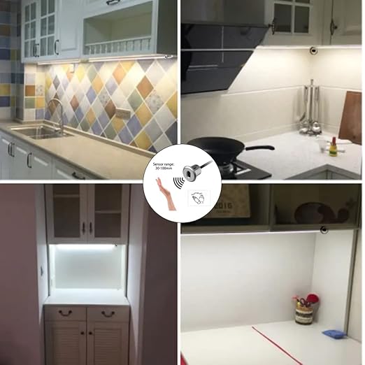 VST Motion Sensor Light Switch, IR Handwave Activated Dimmable Light Switch for Closet Light LED Strip Light Under Cabinet Lighting with 12V JST Male and Female Connector (DC 12/24V 3A)