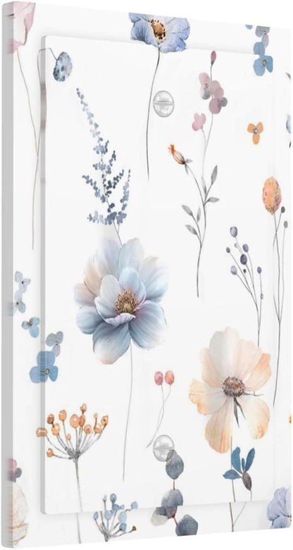 Wildflowers Plant Leaves Floral Berry Light Switch Cover Plate 1 Gang No Device Blank Electrical Wall Plates Faceplate Decorative Switch Plate for Bed Room Living Room Decor