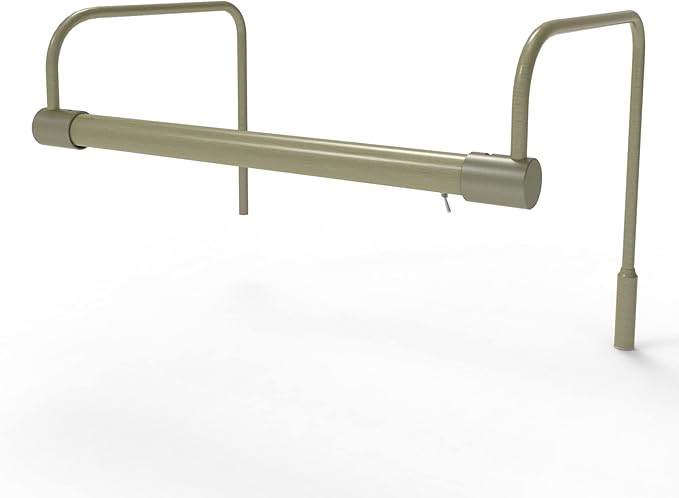 Cocoweb 12 Inch Tru-Slim Antique Brass Picture Light - LED, 2700K, Adjustable Arm, Plug-in, Toggle Switch, Sleek and Compact Design