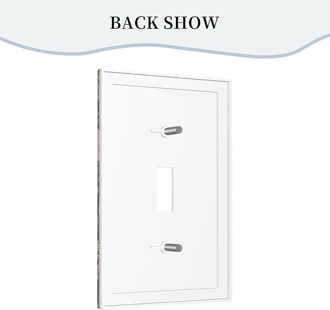 Decorative Light Switch Cover Multicolored Mushrooms Colorful Plant Single Toggle Switchplate 1 Gang Personalized Wall Plate Switchcover Decora Light Switch Plate for Home Office Decor