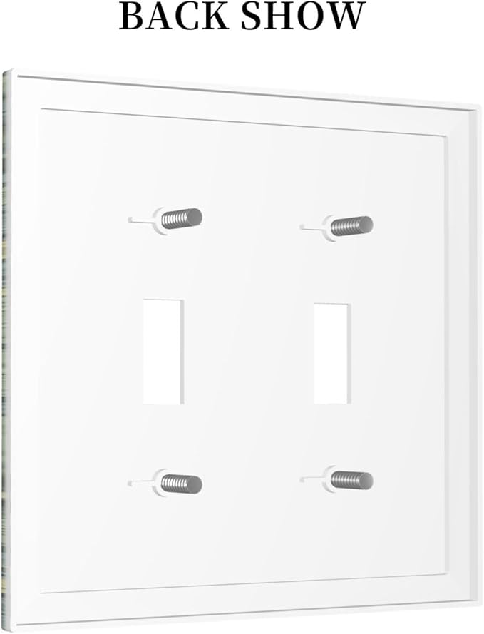 Decorative Switch Plates Vintage Floral Plant Sage Green William Morris 2 Gang Double Toggle Wall Plate Outlet Light Switch Cover Electrical Faceplate for Bedroom Home Decor