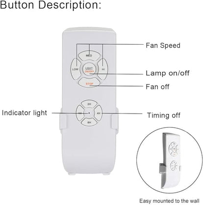 QIACHIP Upgrade Universal WIFI Ceiling Fan light Remote Control Kit, Wireless Fan Speed Lamp Controller with Timing Compatiple for Alexa, Google Home, Phone,Voice Control