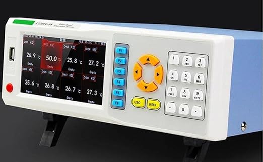 East Tester 8 Channels Temperature Recorder Temperature Data Logger 5 inches LCD Display Screen for Digital Show,ET3916-8