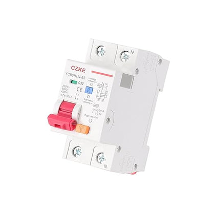 CZKE 30mA RCBO MCB 230V 50/60 Hz Residual Current Circuit Breaker with Over Current and Leakage Protection 6/10/16/20/25/32/40A (Color : 1P N, Size : 10A)