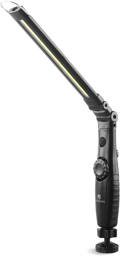 Dr. Prepare LED Work Light, 700 Lumens Foldable Rechargeable Work Light, 3200mAh Cordless Portable Magnetic COB LED Inspection Light for Car Repair, Home, Garage, Emergency