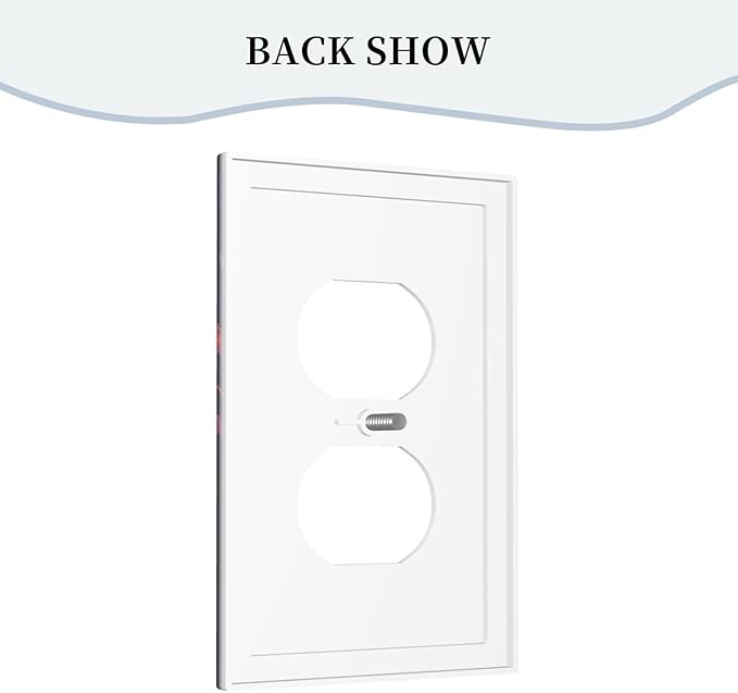 Decorative Outlet Covers Purple Space Astronaut Planet 1 Gang Duplex Light Switch Cover Plate Wall Plates for Electrical Outlets Electrical Switchplate Face Plate for Bedroom Home Decor