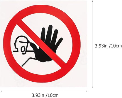 5pcs No Entrance Warning Label Stickers Safety Caution Decal Warning Sign for Industrial and Construction Use Adhesive for Surfaces