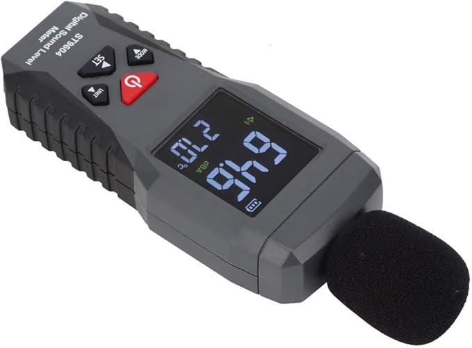 Smart Sensor Sound Level Meter Logger 30-130dB Noise Measurement Digital Audio Level Meter for Factories, Offices, Homes, Construction Sites Precise