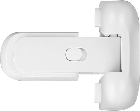 Refrigerator Fridge Freezer Door Lock For Kids, Baby Safety Fridge Lock,To Keep Door Closed, No Tools Required And Easy Installation (White)