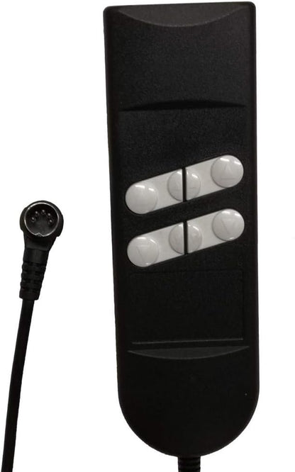 Fromann Recliners Remote Hand Control Handset 180 Degree 5 Pin 4/6 Button with 90 Degree Extension Cord for Power Sofa and Lift Chairs