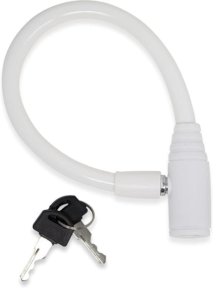 Urban August Child-Proof Refrigerator Lock for Kids & Adults - Lock for French Door Fridge and Cabinet (Small, White - 2 Pack)