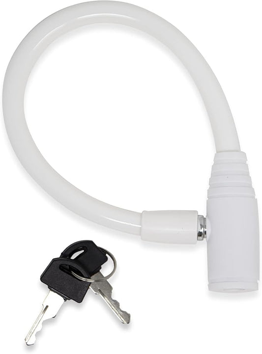 Urban August Child-Proof Refrigerator Lock for Kids & Adults - Lock for French Door Fridge and Cabinet (Small, White - 2 Pack)