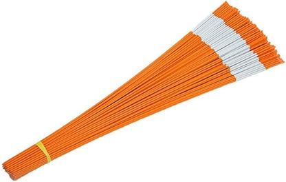 FiberMarker 48-Inch Reflective Driveway Markers, 5/16-Inch Dia Solid Snow Poles, Orange 25-Pack Reflective Snow Markers