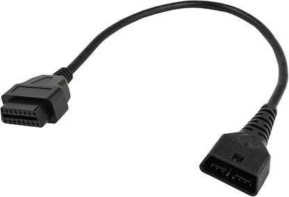 iKKEGOL Full 16 Pin OBD2 OBD II Male to Female Extension Cable Cord Diagnostic Tool Adapter for Auto Car Vehicle Truck 24V All OBD2 Port Plug Connector 24AWG (50CM/20INCH)