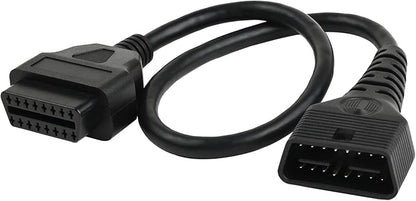 iKKEGOL Full 16 Pin OBD2 OBD II Male to Female Extension Cable Cord Diagnostic Tool Adapter for Auto Car Vehicle Truck 24V All OBD2 Port Plug Connector 24AWG (50CM/20INCH)