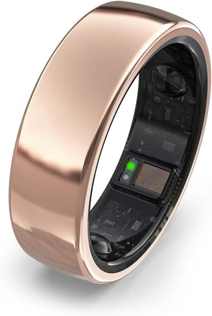 aaboRing Smart Ring, Men, Women, Track Heart Rate, Fitness, Activity, Sleep Stress Monitoring, Step Count, Up to 7 Days of Battery Life, Titanium, No App Subscription, Rose Gold 10