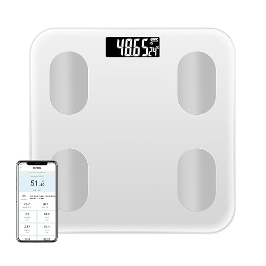Scale for Body Weight and Fat Percentage,Digital Accurate Bathroom Smart Scale with Large Display,Eligible 13 Body Composition Analyzer Sync App