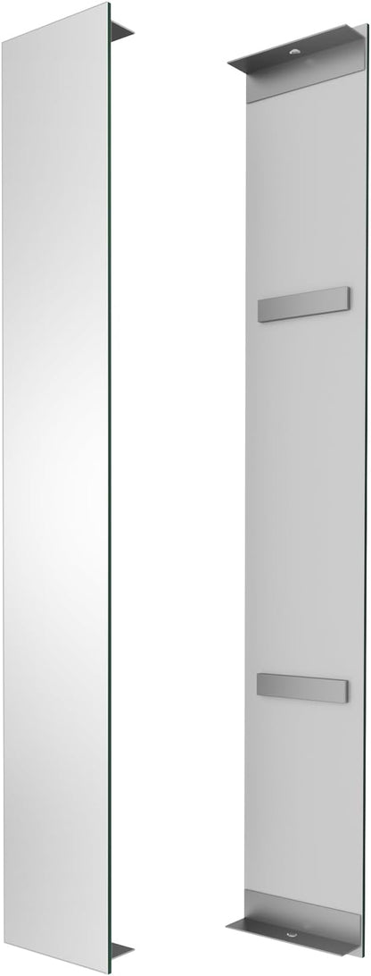 Side Mirrored Kits, 4'' W x 26'' H Decorative Side Mirrors Set of 2 for 26-Inch-Height Front & Backlit Lighted Mirror Cabinet Surface-Mounting-Use Only (for Model-Terri)