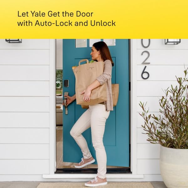 Yale Security Home Assure Lock 2 Deadbolt, Black Suede Keyless Entry Door Lock with Digital Touchscreen Keypad and Bluetooth Connectivity (No Wi-Fi), YRD430-BLE-BSP