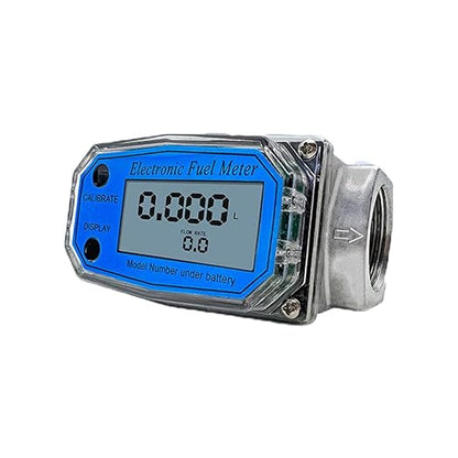 Turbine Flow Meter - 1 inch Fuel Flow Meter,Stainless Steel Thread Turbine Flow Meter for Measure Diesel Kerosene and Water (Stainless Steel, 1 inch)
