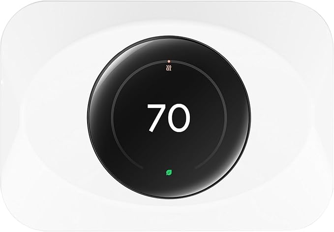Nest Thermostat Wall Plate Cover Replacement Compatible with Google Nest Learning Thermostat (4th Gen), Practical Nest Learning Thermostat 4 Trim Kit, Snap fit Design (White, 1 Pack)
