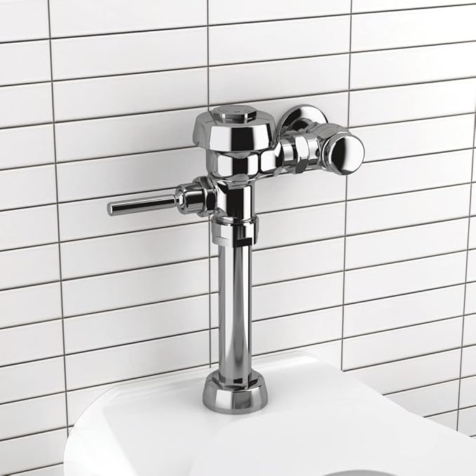 Sloan Royal 110 Exposed Manual Water Closet Flushometer, 3.5 GPF Manual Flush Valve - Single Flush Non-Hold-Open Handle, Fixture Connection Top Spud, Polished Chrome Finish, 3010100
