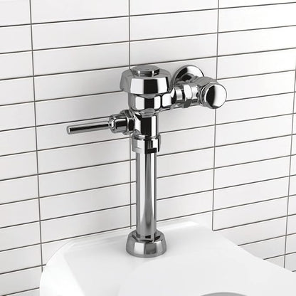 Sloan Royal 110 Exposed Manual Water Closet Flushometer, 3.5 GPF Manual Flush Valve - Single Flush Non-Hold-Open Handle, Fixture Connection Top Spud, Polished Chrome Finish, 3010100