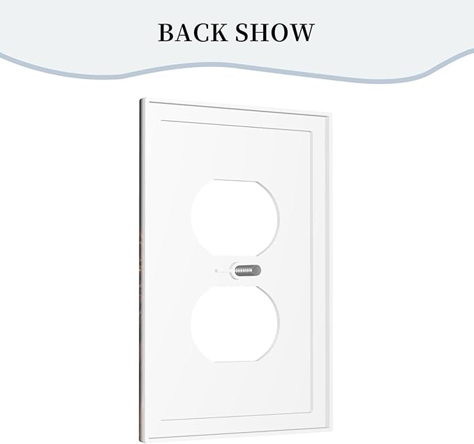 Decorative Outlet Covers Retro Coffee Maker Beans Cup 1 Gang Duplex Light Switch Cover Plate Wall Plates for Electrical Outlets Switchplate Faceplate for Kirchen Decor