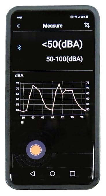 Sper Scientific Decibel Meter 850019 w/Bluetooth, Sound Level Meter 35 to 130 dB, SPL Meter A/C Weighted, Dual Range, Max/Min & Data Hold, Compact Audio Noise Measuring Device, Large Backlit Display