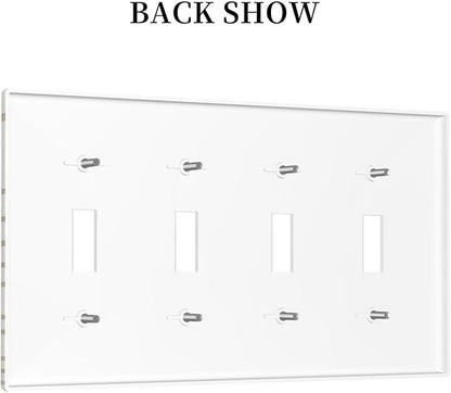 Decorative Light Switch Cover Plate Boho Mid Century Gold Sun Sunbeams 4 Gang Wall Plates for Electrical Outlets Quad Toggle Switch Plate Covers Outlet Covers Faceplate for Home Decor