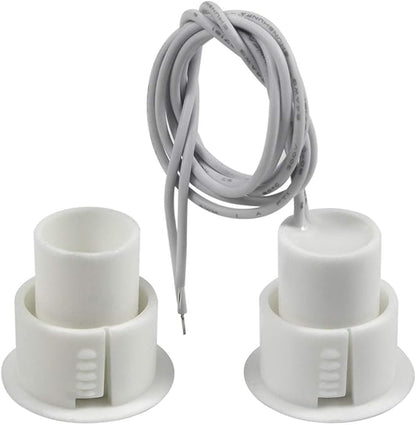 Recessed Door Contacts NC Security Alarm Window Sensors With Magnetic Reed Switch. 3⁄4 Inch Door Contact Position Switches DCS Work with All Access Control and Burglar Alarm Systems White 5pcs