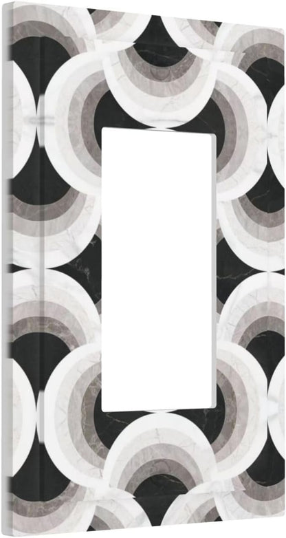 Abstract Art Marble 1 Gang Single Rocker Decorative Light Switch Covers Electrical Faceplate Switch Plates for Bathroom Kitchen Home