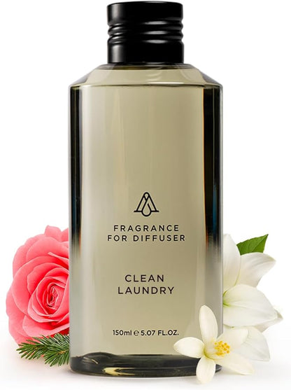 AromaPlan Scents, Clean Smelling Essential Oils, Clean Laundry Inspired by D. (5 Fl Oz /148ml)-Fresh Scent Essential Oil for Diffuser, USA Fragrance, Bigger Bottle, Bolder Aroma & Longer Lasting