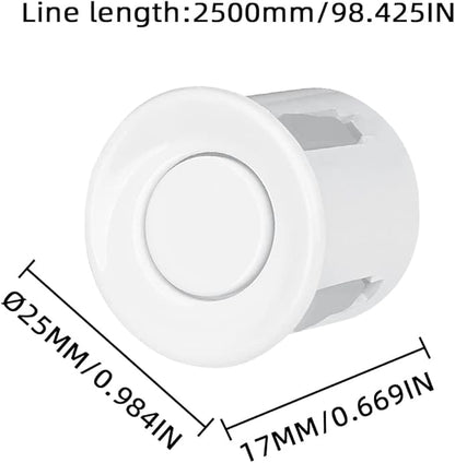 New Feature Rear Parking Sensor with Selectable Distance in Feet, Bidirectional Display Options, and Customizable Numeric Orientation and There are 18 Color Probes to Choose from(White)
