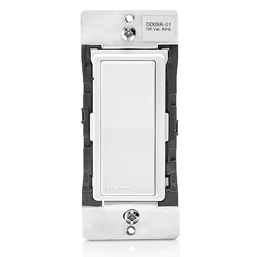 Leviton Decora Smart Switch Companion for Multi-Location Switching (Not for stand-alone use), 120VAC, 60Hz DD0SR-1RM, White, Light Almond
