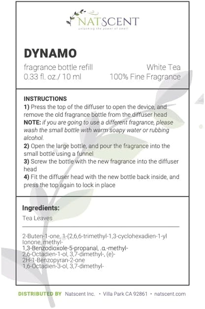 White Tea Essential Oils for Diffusers for Home, Nature-derived White Tea Diffuser Oil, Long-Lasting & Family-Friendly Diffuser Oils Scents, IFRA Certified, Cold Air & Ultrasonic - 0.33 0z