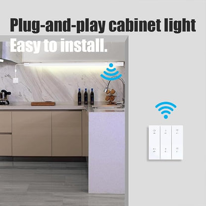 Under Cabinet Lights with Plug. 2700K-6500K Dimming and Color. with Wireless Control Panel and Remote Control.25W 2500LM for Garage, Kitchen, Bathroom, Closet, Office (36 inch)