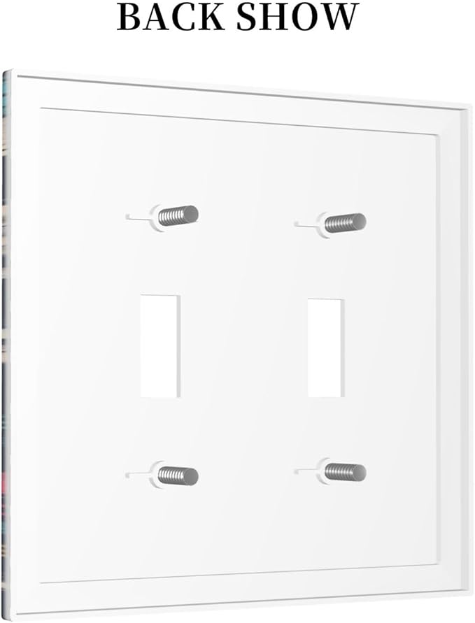 Decorative Switch Plates Pirate Colourful Skeleton Red Hat 2 Gang Double Toggle Outlet Light Switch Cover Wall Plate Electrical Faceplate For Farmhouse Cabin Decor