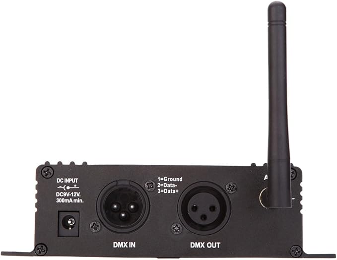 Lixada DMX 512 Controller 2.4G Wireless Transmitter Receiver LCD Display Power Adjustable Repeater Lighting Dimmer Controller for Disco DJ Party Light