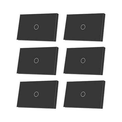 WiFi Smart Light Switch 118X72X34MM Need Neutral Wire,2.4GHz Wi-Fi Touch Switch,Work with Smart Life/Tuya App, Compatible with Alexa and Google Home, Black 1 Gang