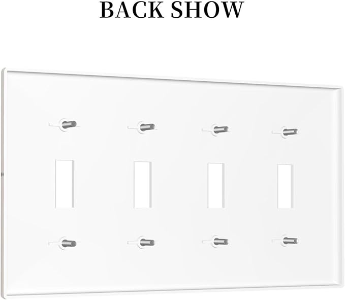 Boho Retro Sun Sunflower Vintage Flower Butterfly Light Switch Covers Quad Toggle Electrical Faceplate 4 Gang Wall Plate Decorative Switch Plates for Farmhouse Home Decor