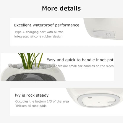 Intelligent Flower Pot, Electronic Bud, Maintenance Plant Assistant, Fun Interactive Flower Pot, Indoor Green Planting Monitoring, LCD Screen Display, Cell Phone APP Connection (Pink)