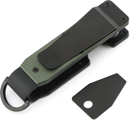 Key Organizer With Key Handle,Compact Met-allic Key Holder,Met-allic Key Organizer,Smart Keychain Secures 1-5 Keys