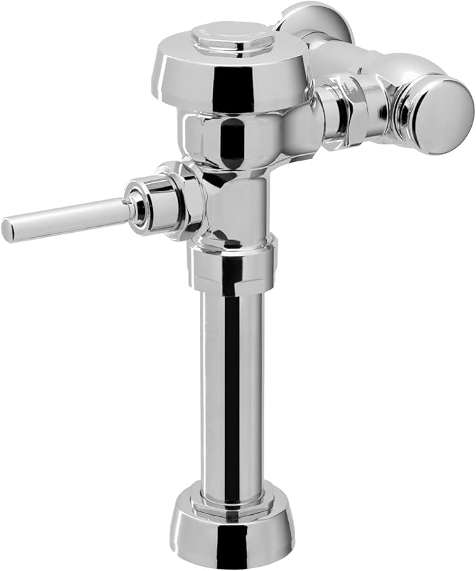 Sloan Royal 111 Exposed Manual Water Closet Flushometer, 1.6 GPF Manual Flush Valve - Single Flush Non-Hold-Open Handle, Fixture Connection Top Spud, Polished Chrome Finish, 3010000