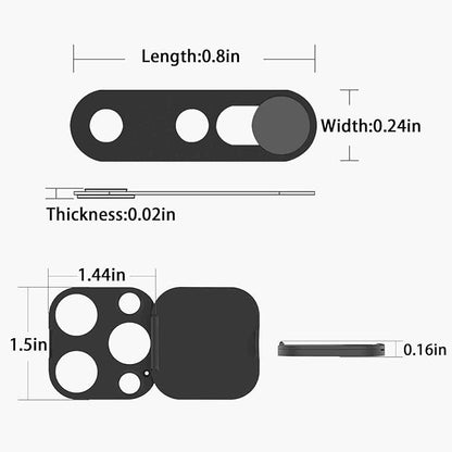 Front Camera Cover Compatible for 14 Pro/iPhone 14 Pro Max with Rear Lens Cover,Protect Privacy and Security But Not Affect Facial Recognition（2Pack）