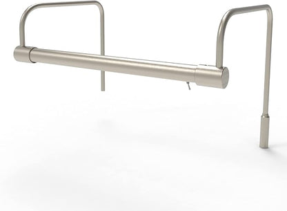 Cocoweb 12 Inch Tru-Slim Satin Nickel Picture Light - LED, 2700K, Adjustable Arm, Plug-in, Toggle Switch, Sleek and Compact Design