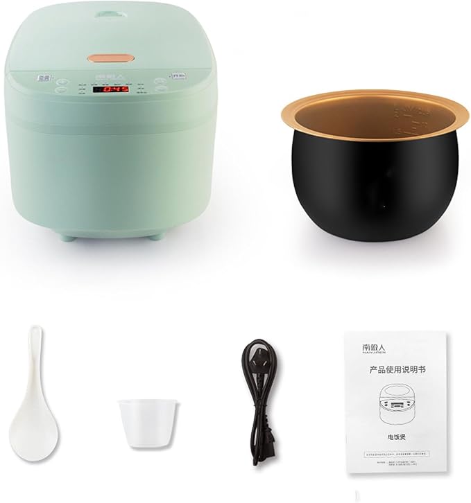 Rice Cooker, Smart Cooker with Steamer, Non-Stick Cooking, High Temperature Resi, 5L, One-Button, Meat, Noodles, Soup